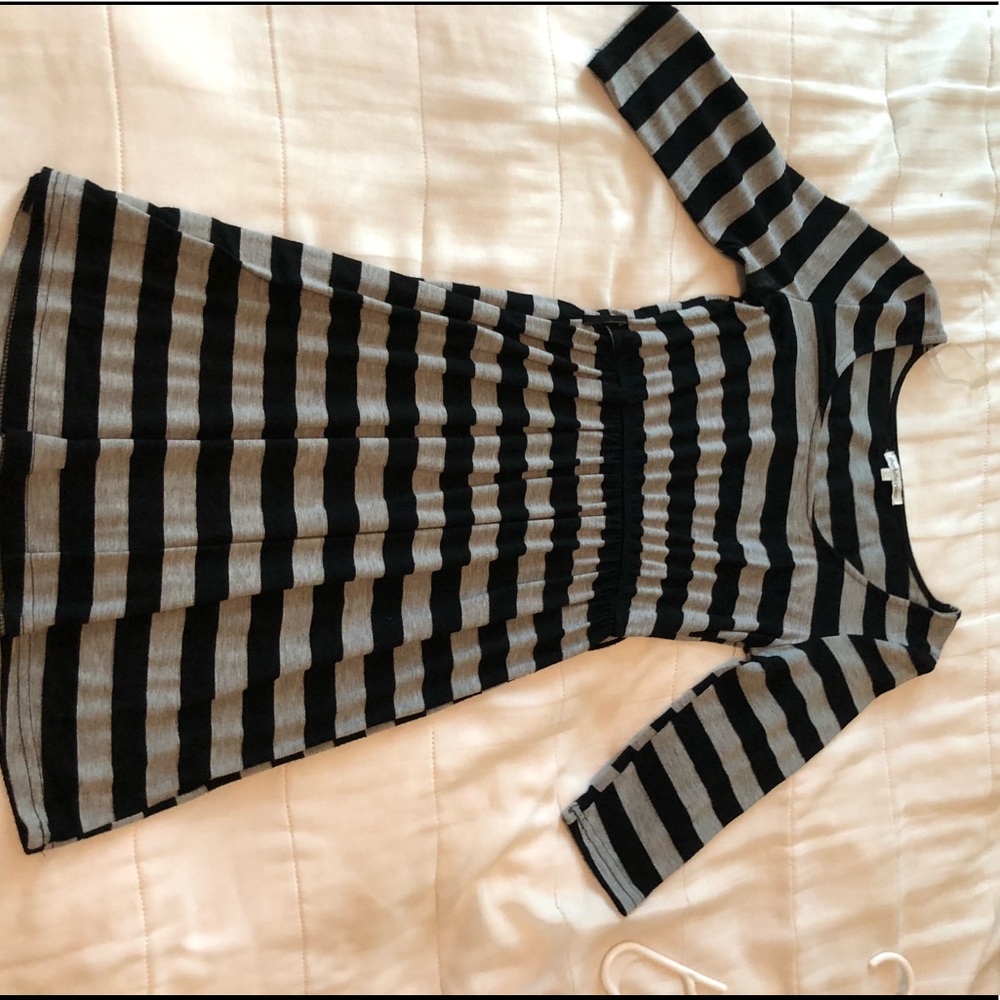 Mid-length sleeve stripped Charlotte Russe dress